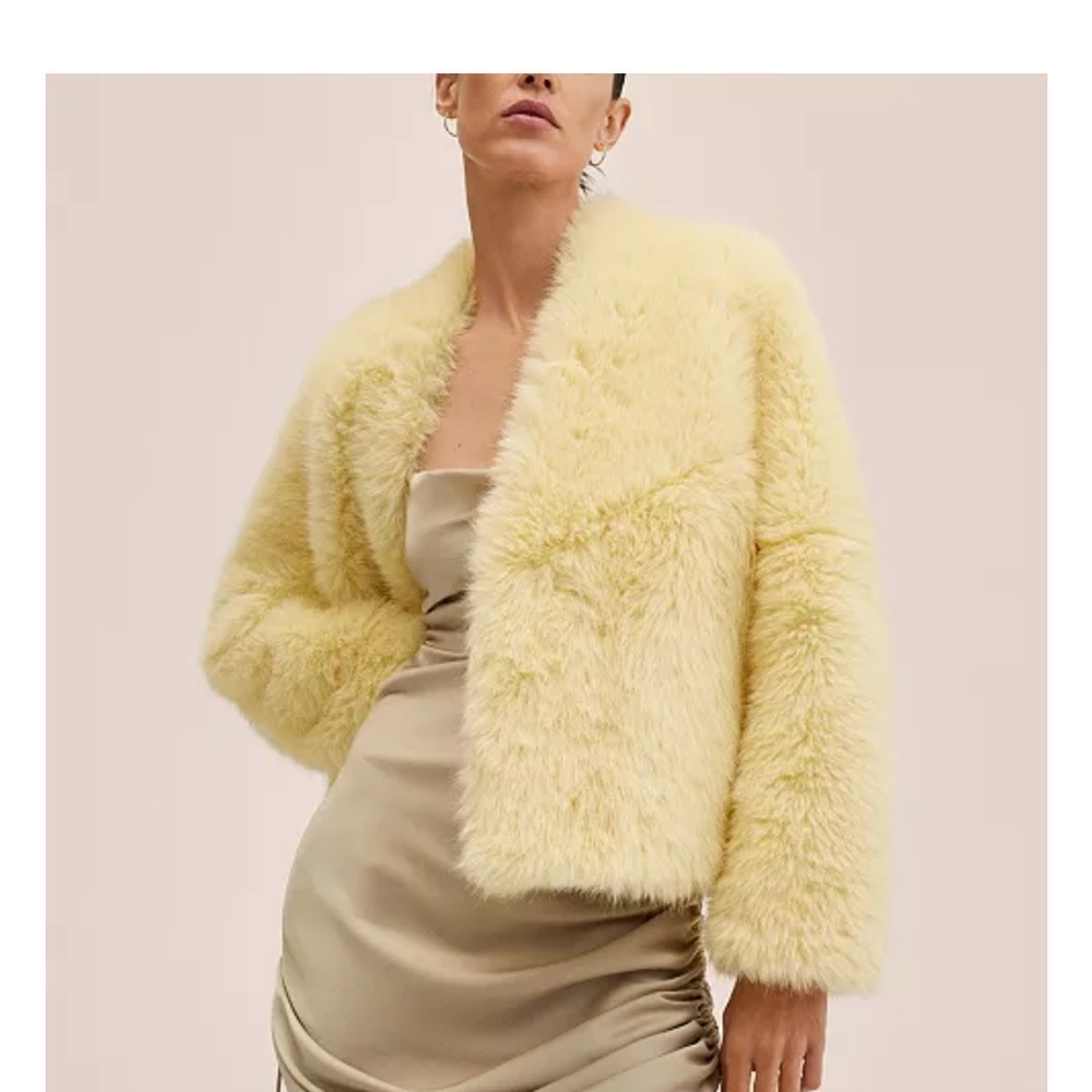 MANGO NWT Faux Fur Jacket